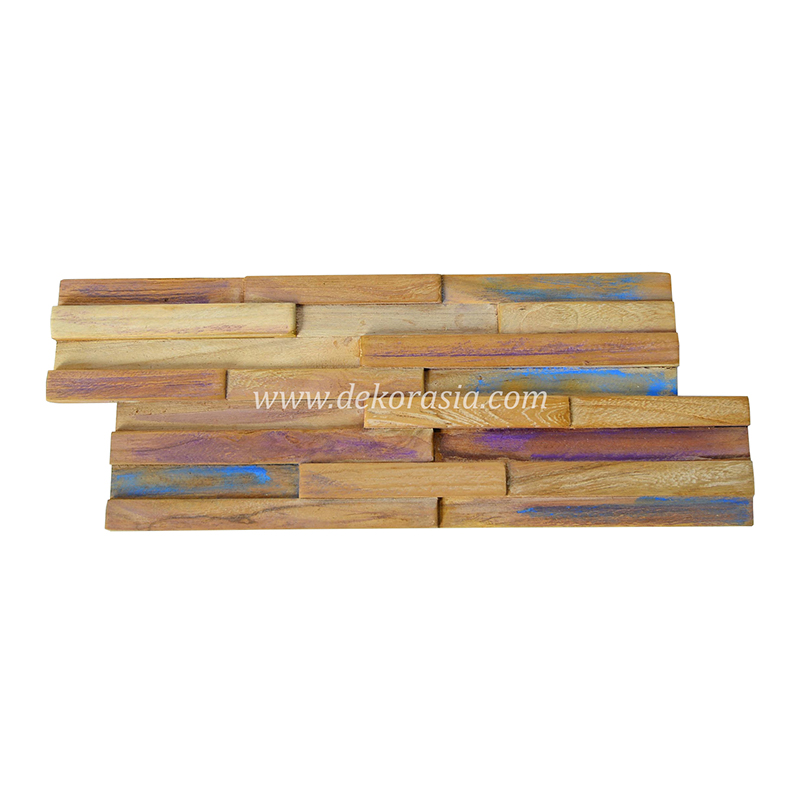 Teak Bark Rainbow, Wood Wall Cladding